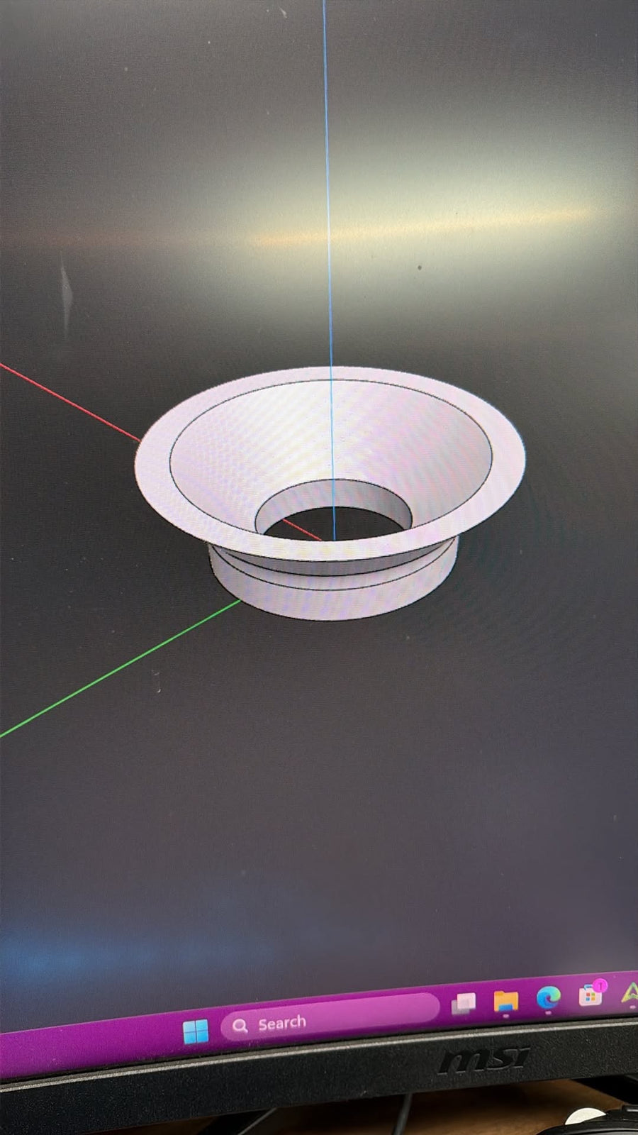 Custom washer model prepared from 3D scanning and measurement work