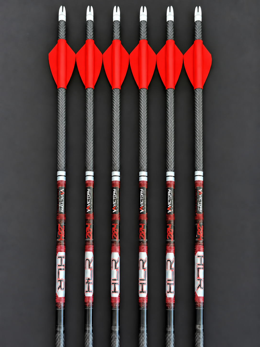 Grizzly Outdoors 204 3 fletch vane colour: electric red
