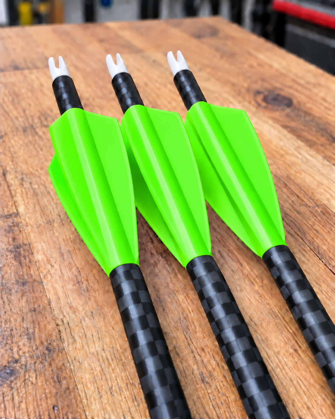 Grizzly Outdoors 23-series 4 fletch vane colour: fluorescent green